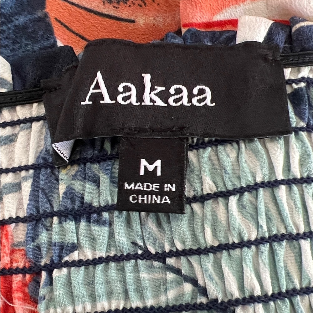 AAKKA - Smocked Floral Off-Shoulder Maxi Dress - Picture 2 of 7